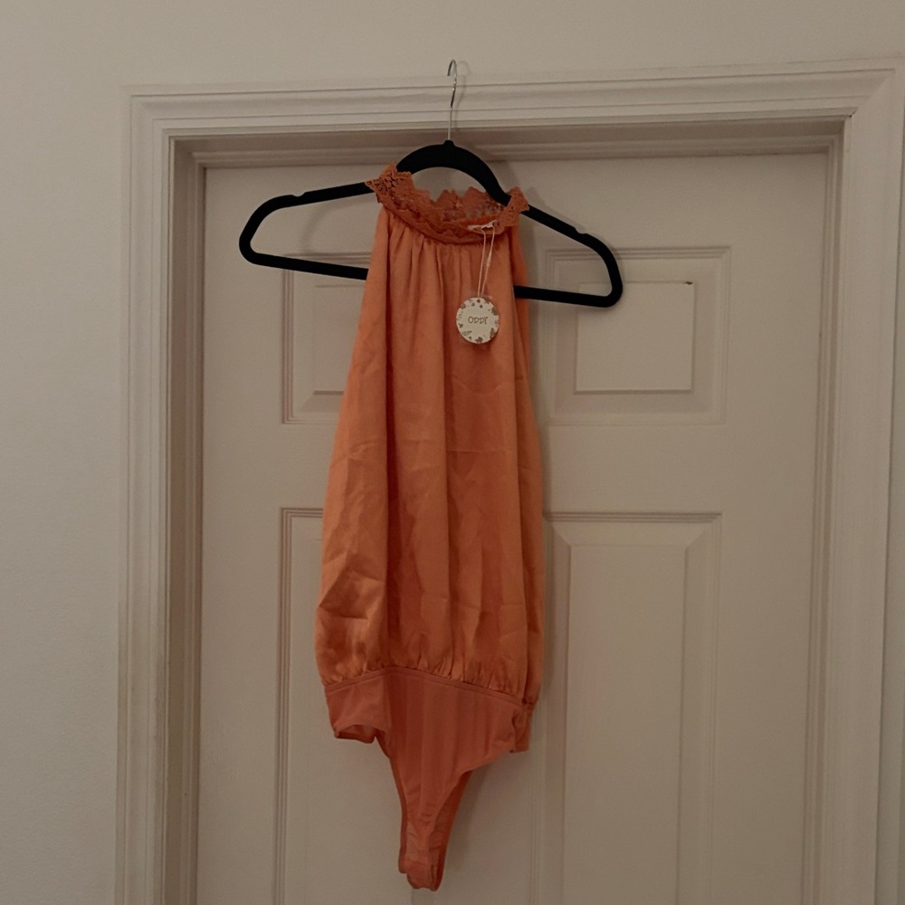 ODDY Orange Halter Bodysuit